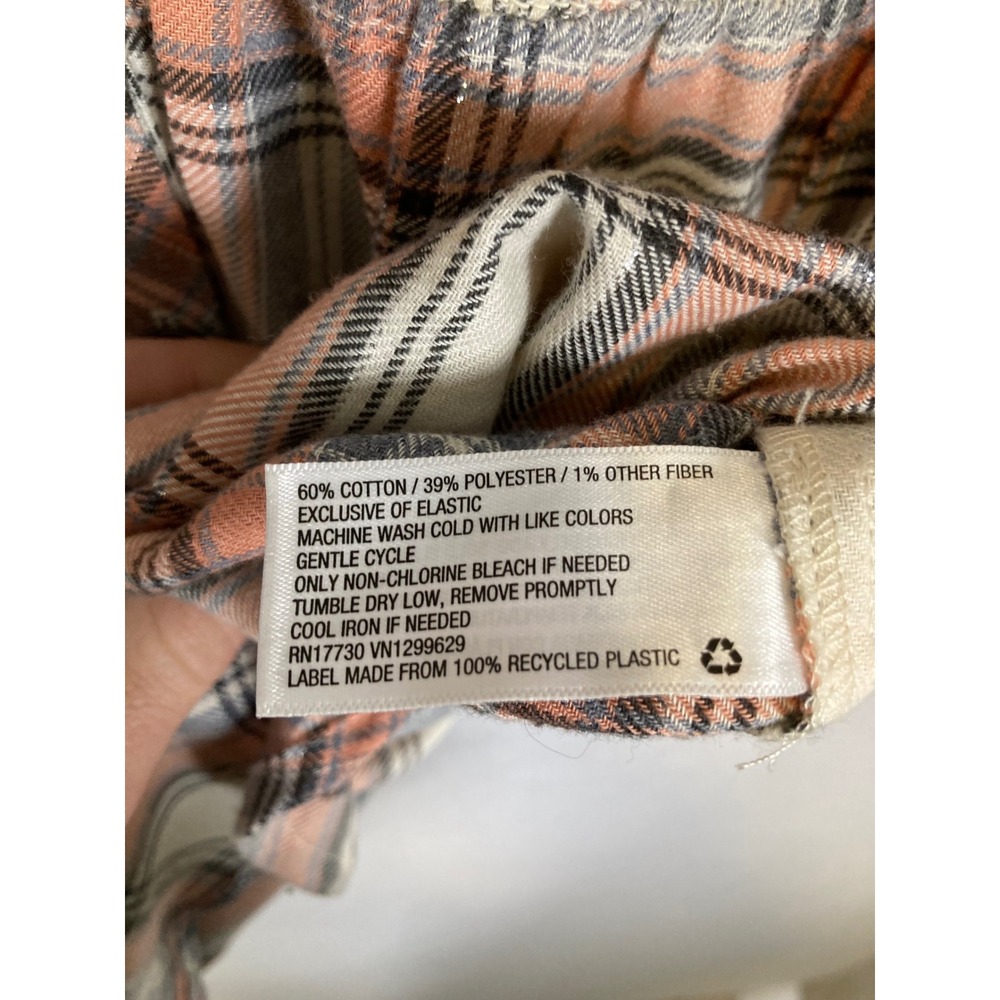 Rustic Cottagecore Universal Thread Women L Pink Plaid Smocked Metallic Blouse - Picture 8 of 9